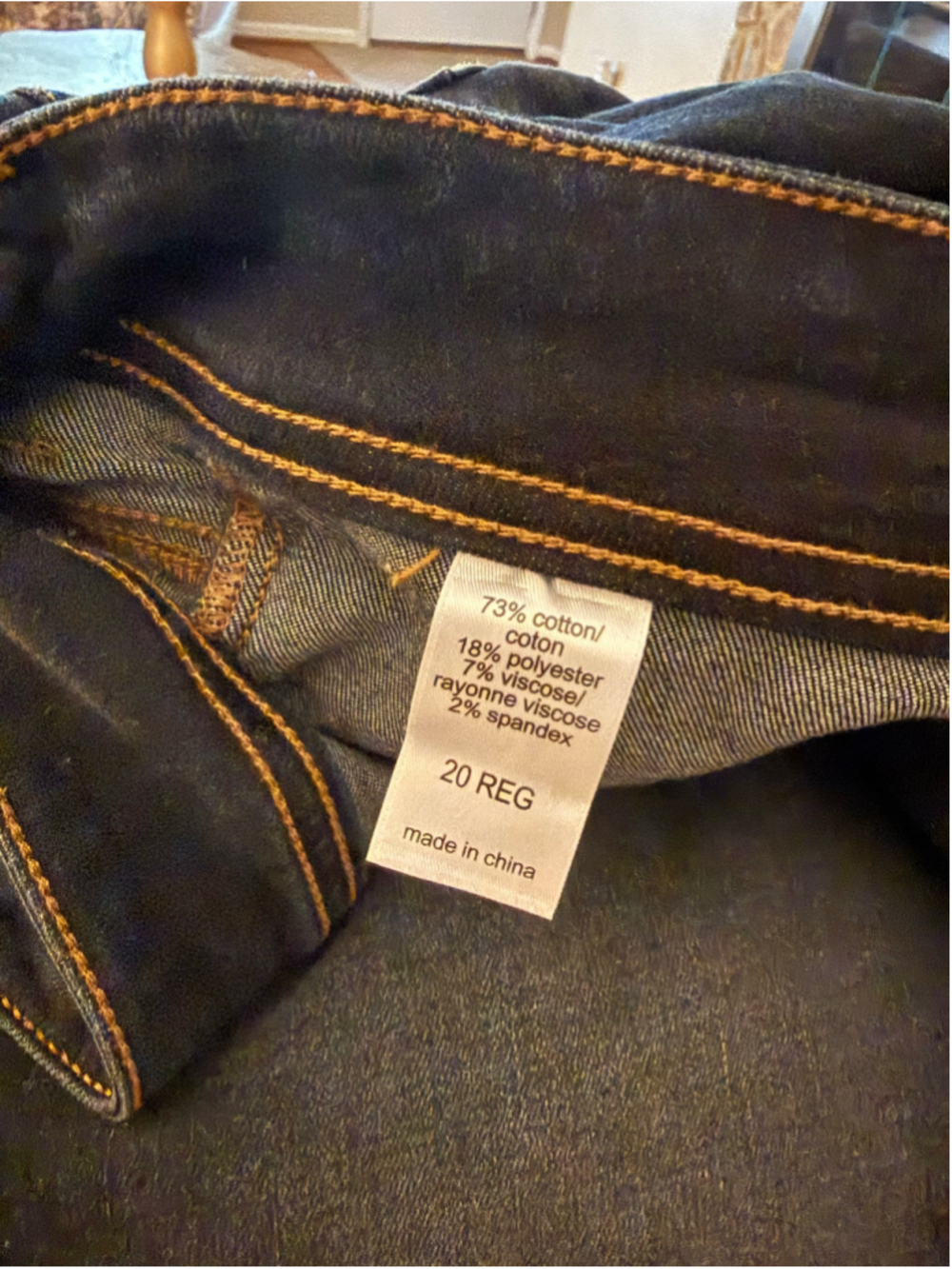 Women's Maurices Plus Size 20 Dark Wash Raw Hem Jeans - Picture 7 of 7